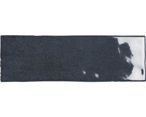 Steingut Wandfliese Nolita Marine 6,5x20 cm dunkelblau glänzend Dunkle, längliche Wandfliese aus Keramik