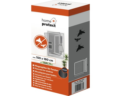 Verpackung für Fliegengitter für Fenster mit den Maßen 150 mal 180 Zentimeter