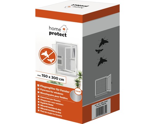 Fliegengitter home protect für Fenster ohne Bohren weiss 150x300 cm