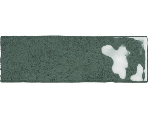 Steingut Wandfliese Nolita Verde 6,5x20 cm grün glänzend Grüne Keramikfliese