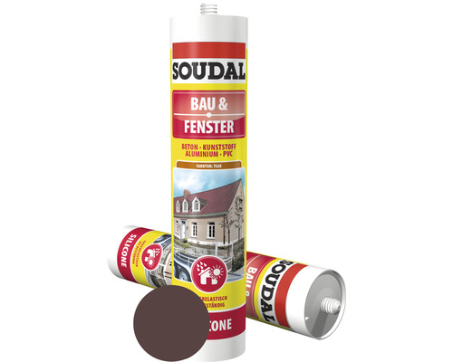 Soudal 1K Bau & Fenstersilikon teak 300 ml