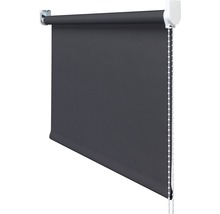 Graues Rollo zur Fensterdekoration und zum Sonnenschutz