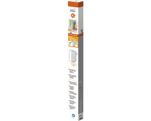 Verpackung einer Fliegengittertür mit Magnetverschluss für den Türrahmen