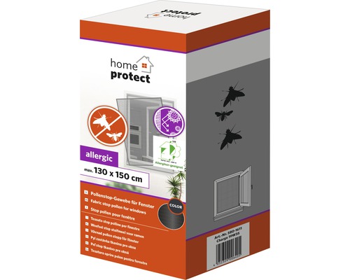 Verpackung einer Pollenstop-Gewebe für Fenster mit den Maßen maximal 130 x 150 cm