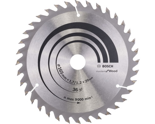 Kreissägeblatt Optiline Wood Bosch H Ø 165x20 Z 36 Bosch Kreissägeblatt, 165 Millimeter Durchmesser, 36 Zähne