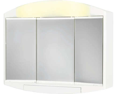 LED-Spiegelschrank Jokey Elda 3-türig 59x49x15,5 cm weiß-0