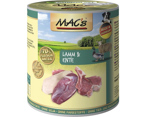 MAC''s Hundefutter Dose mit Lamm und Ente