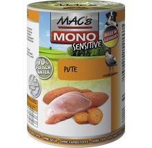 Hundefutter nass MAC´s DOG Sensitive Pute 100% und Hirse 400 g