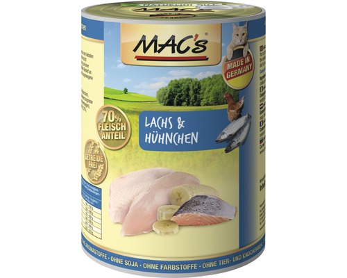 Katzenfutter nass MAC's Seelachs und Reis 400 g