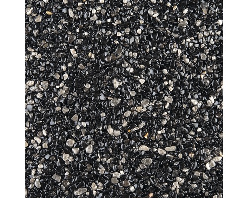 Nahaufnahme einer Oberfläche aus Epoxidharz und Kieselsteinen