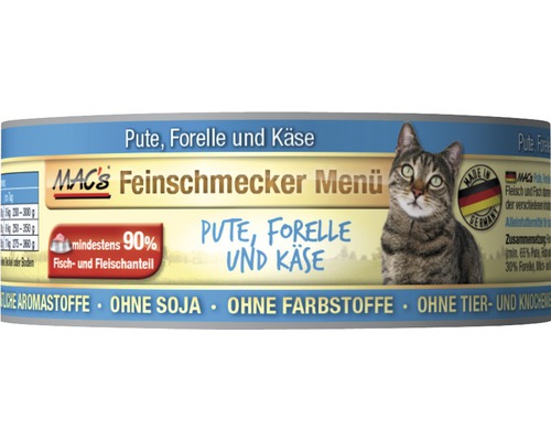 Katzenfutter nass MAC's Pute und Forelle 100 g