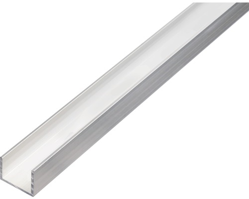 U-Profil Aluminium silber 10 x 8 x 1 mm 1,0 mm , 1 m