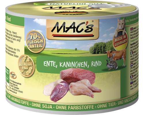 Nassfutter Katze Mac's 200 g