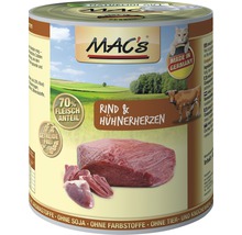 MAC''s Katzenfutter Rind und Hühnerherzen in Konservendose