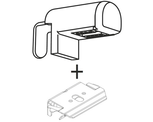 Halterung und Montageplatte für Plissee