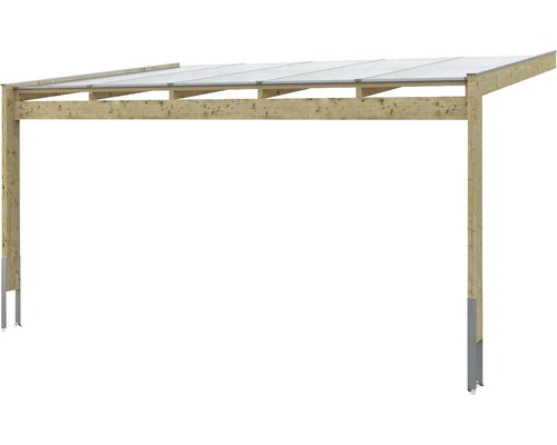 Holz Carport mit transparentem Dach