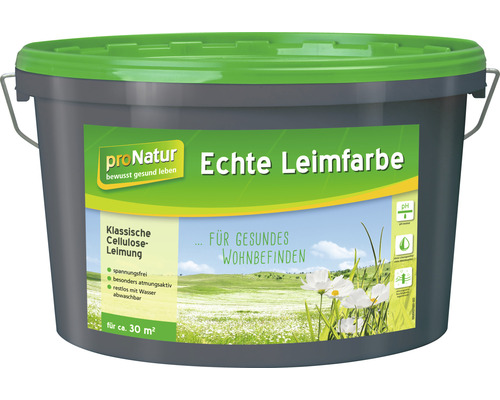 Eimer mit echter Leimfarbe für circa 30 Quadratmeter