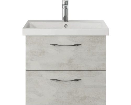Waschbeckenunterschrank Pelipal Xpressline 4035 48,2x56x43,5 cm ohne Waschbecken mit Griff beton grau