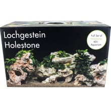 Verpackung eines Lochgestein-Sets für ein 60-Liter-Aquarium