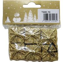 Verpackung goldfarbener Geschenkanhänger für den Weihnachtsbaum