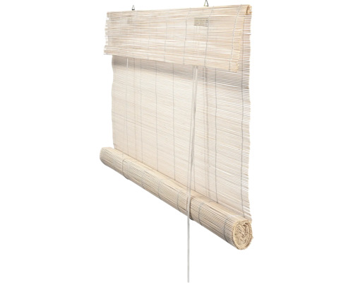 Bambusrollo weiß lasiert 60x180 cm Bambusrollo weiß lasiert 60x180 cm