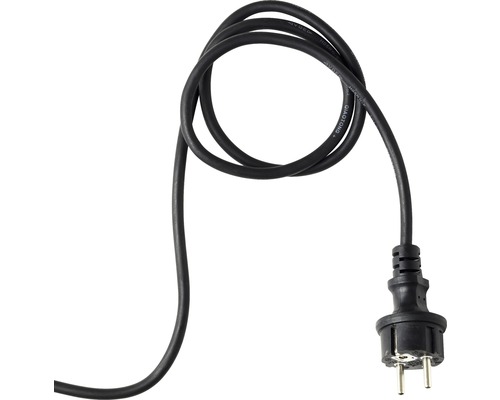 Schwarzes Stromkabel mit Stecker für Elektrogeräte