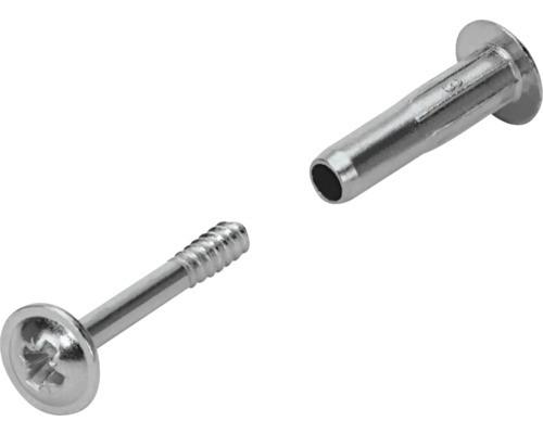 Verbindungsschraube mit Hülse M6 x 30-42 mm, vernickelt, 4 Stück