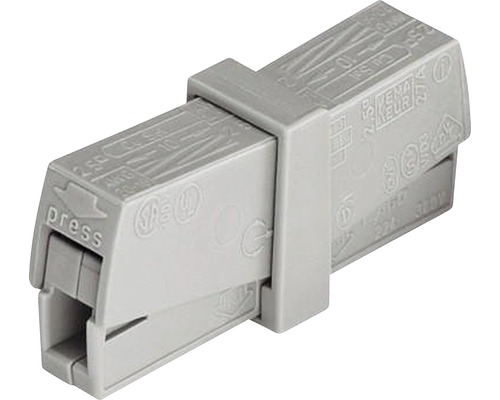 Wago 224-201 Serviceklemme 0,5-2,5 mm² Leuchtenklemme grau 50 Stück