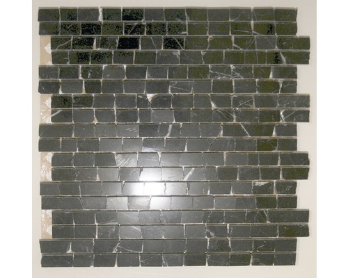 Natursteinmosaik Nero Marquin 30,5x30,5 cm anthrazit matt Mosaikfliese aus Naturstein für Wand- und Bodengestaltung