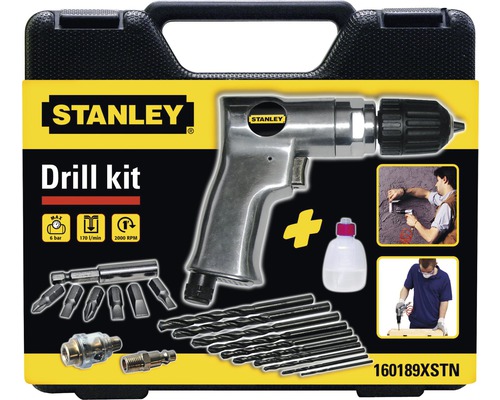 Stanley Drill Kit mit Bohrer, Bits und Zubehör im Koffer
