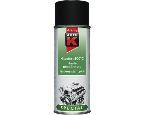 Auto-K Special Lackspray schwarz 400 ml Hitzefest bis 300° C Auto K Hitzebeständige Farbe 300 Grad Celsius