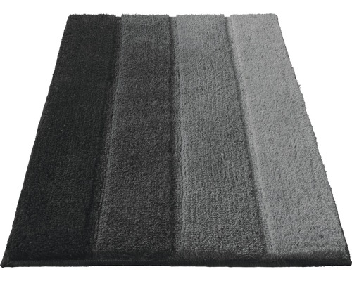 Badteppich Spirella Four 60x90 cm schwarz grau