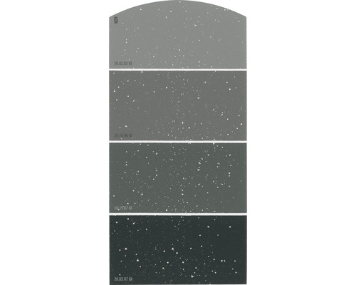 Farbmusterkarte Farbtonkarte H29 Glitzer Effekt Intensive Farbwelt grau 21x10 cm Bildserie von Punktmustern mit verschiedenen Aufnahmedaten