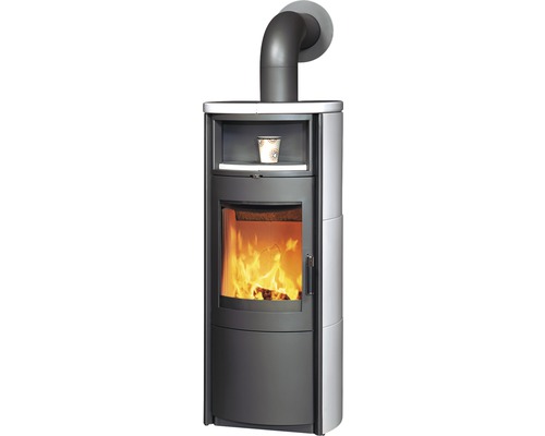 Kaminofen Hark Nika ECOplus Keramik creme-weiß 7 kW mit Wärmefach