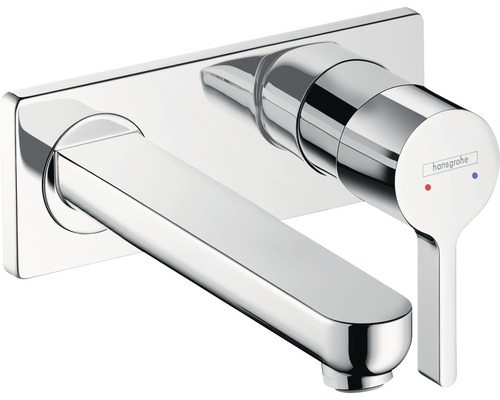 Unterputz-Waschtischarmatur hansgrohe Metris S mit Auslauf 225 mm für Wandmonatge 31163000 chrom