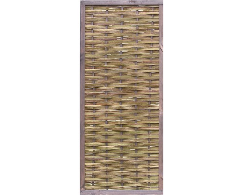 Halbelement Lafiora mit Rahmen aus Weide 90 x 180 cm natur-0