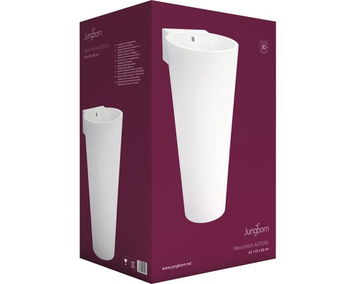 Verpackung eines Jungborn Waschtisch Astera mit den Maßen 43 x 52 x 85 cm