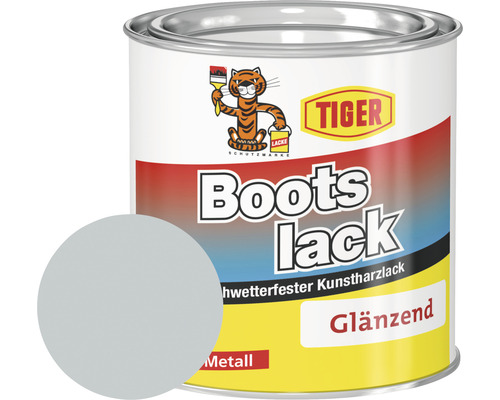 Tiger Bootslack glänzend RAL 7035 lichtgrau 375 ml Dose Bootslack Kunstharzlack glänzend für Metall