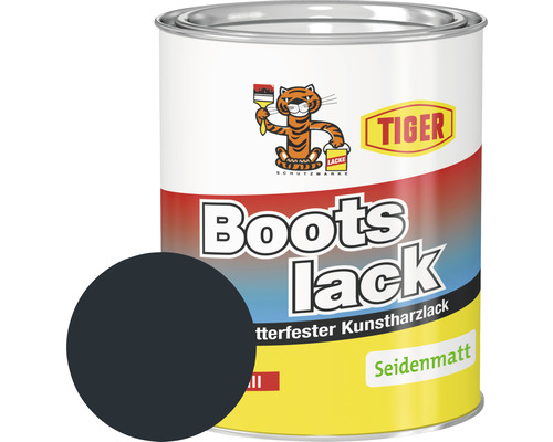 Tiger Bootslack seidenmatt RAL 7016 anthrazitgrau 750 ml Bootslack Kunstharzlack seidenmatt in Dose