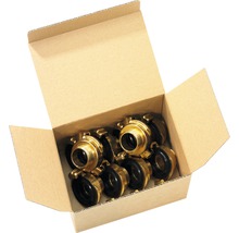 Kiste mit Storz-Kupplungen aus Metall mit Dichtungsring