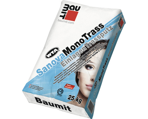 Sack Sanova MonoTrass Einlagen Trassputz 25 Kilogramm