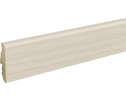 Sockelleiste FU060L Pinie weiss foliert 2400 x 58 x 19 mm Sockelleiste mit Holzoptik