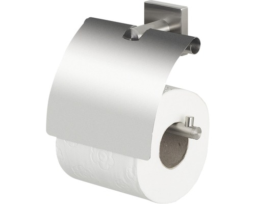 Toilettenpapierhalter Spirella Nyo-Steel mit Deckel edelstahl matt