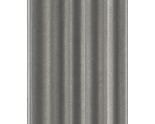 Vliestapete Harald Glööckler Streifen schwarz Gewelltes Metallblech