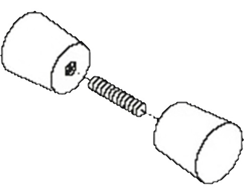 Skizze eines Türpuffers mit Feder