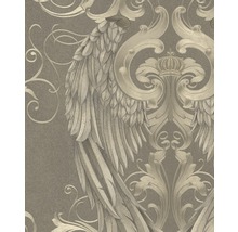 Tapete mit geflügeltem Design und Kronenmotiv