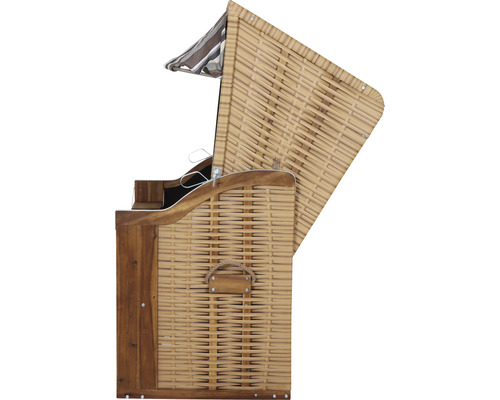 Strandkorb mit geflochtenem Design und Markise
