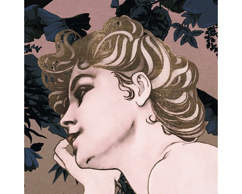 Dekoratives Bild einer Frau im floralen Design