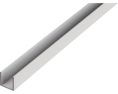 U-Profil Aluminium silber 10 x 8 x 1 mm 1,0 mm , 2 m