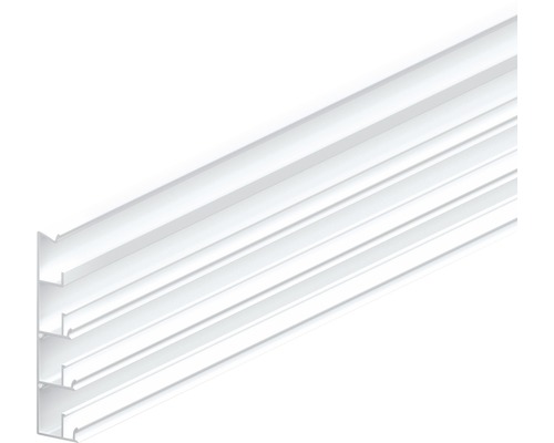 Clik-Fix 17 Montageschiene PVC weiß 19x81,5x2400 mm Aluminiumprofil zur Montage